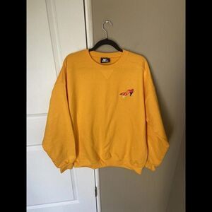 Vintage Starter Oversized Embroidered Crewneck Yellow Unisex - Rare Find!